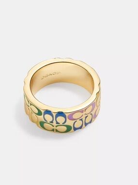 Coach Quilted C Band  Ring